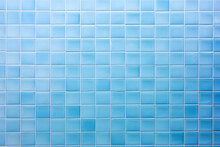 Blue Tile Wall Chequered Background Bathroom Floor Texture