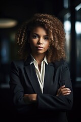 Wall Mural - shot of a young businesswoman in an office