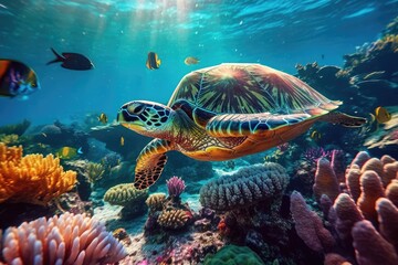 Wall Mural - Colorful Underwater World