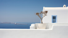 Greek Island House Overlooking The Aegean Sea 