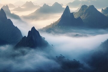 Poster - Misty Mountains