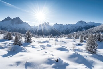 Poster - Snowy Alpine Meadow