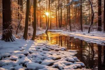 Wall Mural - Snowy Forest