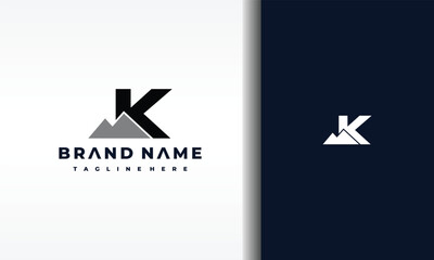 Wall Mural - letter K mountain logo