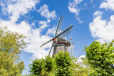 Street view of little village Pieterburen in Het Hogeland Groningen province in The Netherlands,