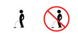 icon warning pee black outline for web site design 
and mobile dark mode apps 
Vector illustration on a white background