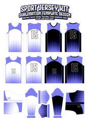 Sticker - Chevron Purple Jersey Design Sportswear Pattern Template