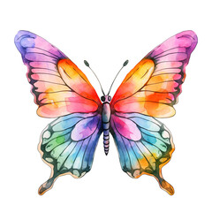 Wall Mural - watercolor butterfly isolated