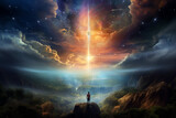 Fototapeta  - Genesis, in the beginning God created the heaven and the earth
