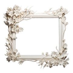 White frame with asymmetrical cutouts. Adding an element of surprise to your art 3