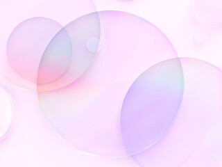 Leinwandbilder - Beauty fashion crystal glass bokeh background for cosmetic product display. 3d rendering. top view.