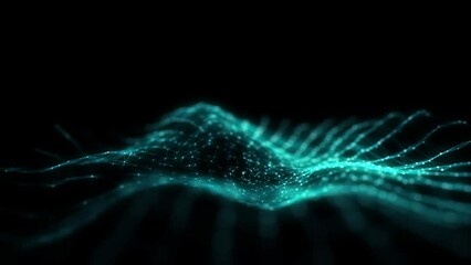Poster - Technology blue circle wave with lines. Big data visualization. Analytics representation. Digital background. 3d rendering.