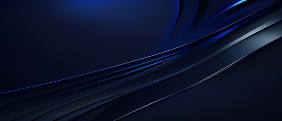 Aufkleber - 3D Abstract background. Blue and black light curves in wallpaper. Future Internet communication connection concept. 3d Rendering, Illustration, Innovation, Development