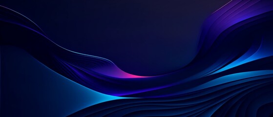 Aufkleber - 3D Abstract background. Blue curve light and purple wave in the concept of freedom of thought with technology Internet. 3d Rendering, Illustration, Speed, Innovation, Development