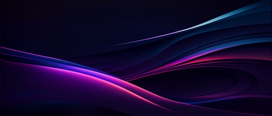 Aufkleber - 3D Abstract background. Purple curves and blue waves concept. Technology innovation in future. wallpaper hd. 3d Rendering, Illustration, Speed, Innovation, Development, Internet