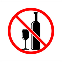 Canvas Print - No Alcohol Sign Design