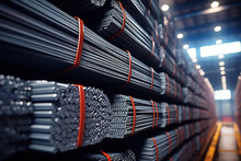Rod Wire Steel Bar Metal Storage In Warehouse For Construction