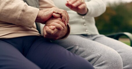 Sticker - Love, happy and senior couple hug in a park with conversation, romance and bonding. Smile, retirement and elderly man embracing woman, laugh and talking, relax and enjoy weekend in backyard together