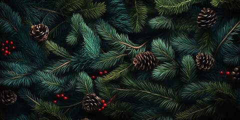 christmas tree branches background