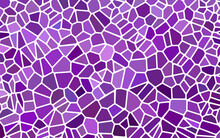 Abstract Vector Stained-glass Mosaic Background - Purple And Violet