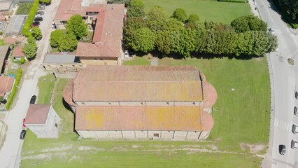 Wall Mural - San Piero Basilica in Pisa, Tuscany. Aerial view on a beautiful sunny day