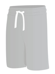 Sticker - Grey male shorts. vector illustration