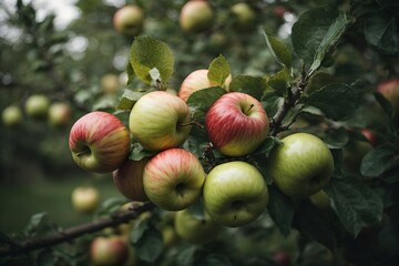 Sticker - apples on a tree