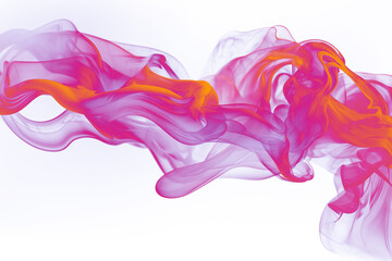 Wall Mural - orange pink gradient abstract smoke cloud transparent texture - generative ai