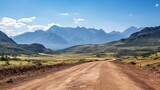 Natural landscape and dirt road