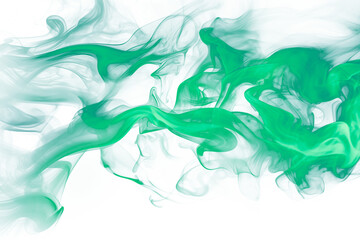 Wall Mural - spooky green smoke magic spell transparent texture. generative ai
