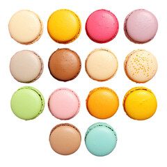 Poster - French macaroons cake on transparent background