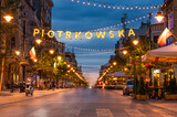 Miasto Łódź- ulica Piotrkowska.