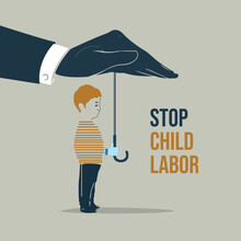 World Day Against Child Labor, Stop Child Labor, Anti Child Labor Day, Vector Illustration, Anti-child Exploitation Campaign, Poster, Banner, India, Asia, June 12