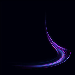 Poster - Neon color glowing lines background