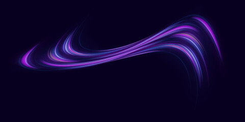 Poster - Neon color glowing lines background