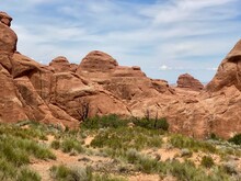 Rock Formation And Desert Landscape, Red Rock State Park, Utah, USA