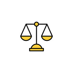 Wall Mural - Scales icon vector for web and mobile app. Law scale icon. Justice sign and symbol