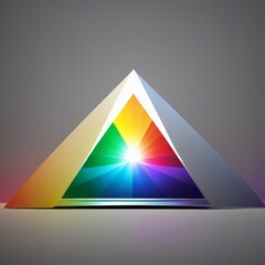 Wall Mural - The Iconic Pyramid Rainbow: A Creative Brand Image for Your Business, generative ai