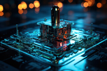 Poster - cybersecurity in healthcare. analyze the protection of sensitive medical data from cyber threats. ge