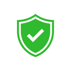 Wall Mural - shield with check mark icon