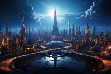 science fiction art using ai, featuring futuristic technology, space exploration, or otherworldly en