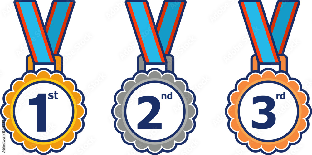 1st 2nd 3rd medal first place second third award winner badge guarantee ...