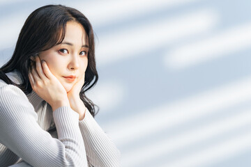 Leinwandbilder - 女性ポートレート　美容　スキンケア　コスメ