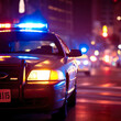 © digitizesc - Police cars at night city