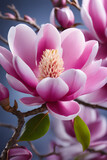 Fototapeta Kwiaty - Pink and orange magnolia