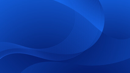 Poster - blue wave abstract background with lines