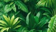 © ZeNDaY - Tropical vintage botanical landscape, palm tree.