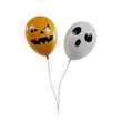 Halloween Balloons 3D Illustration. Happy Halloween Decotation.