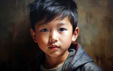 Wall Mural - Portrait of an asian boy