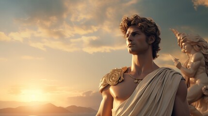 Wall Mural - The greek god apollo.generative ai
